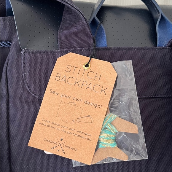 Chasing Threads Navy Backpack - Picture 3 of 7